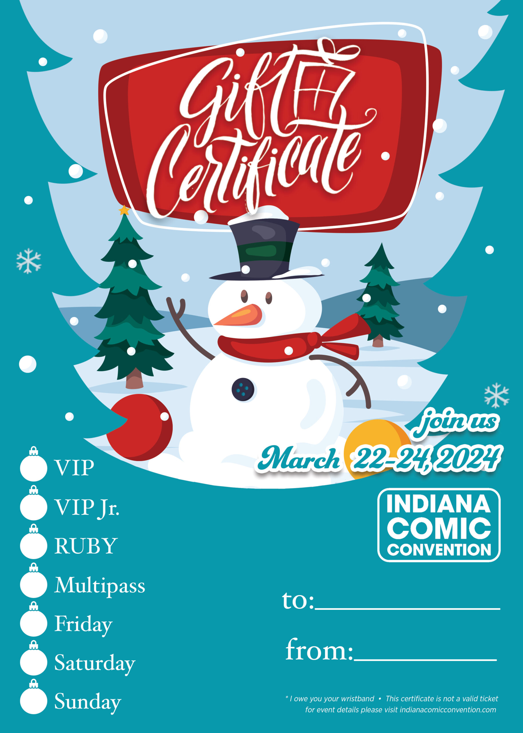 ICC Passes as Holiday Gifts with our Printable Gift Certificate!